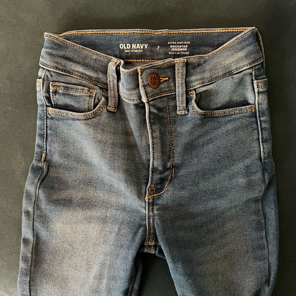 Old Navy Girls’ Extra High Rise Rockstar Jeggings Size 7